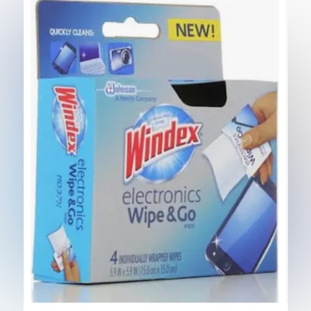 WINDEX Electronics WIPE & GO Individually Wrapped Wipes Quantity of 3 NEW in BOX - Picture 6 of 9